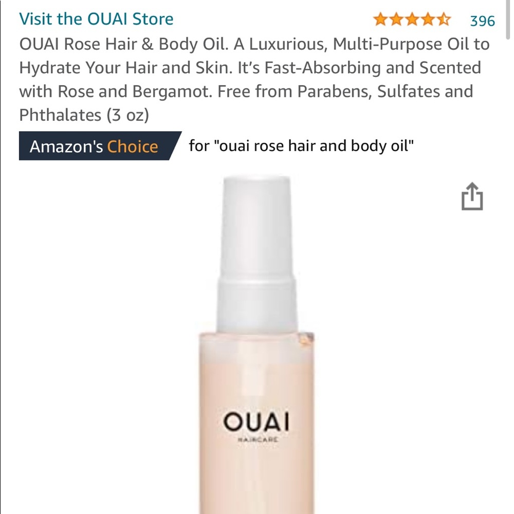 Ouai rose hair and body oil